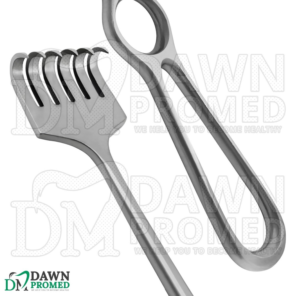 5 Pcs Volkman Retractor 8.5" 1, 2, 3, 4 & 5 Sharp Prong Surgical Instruments Set