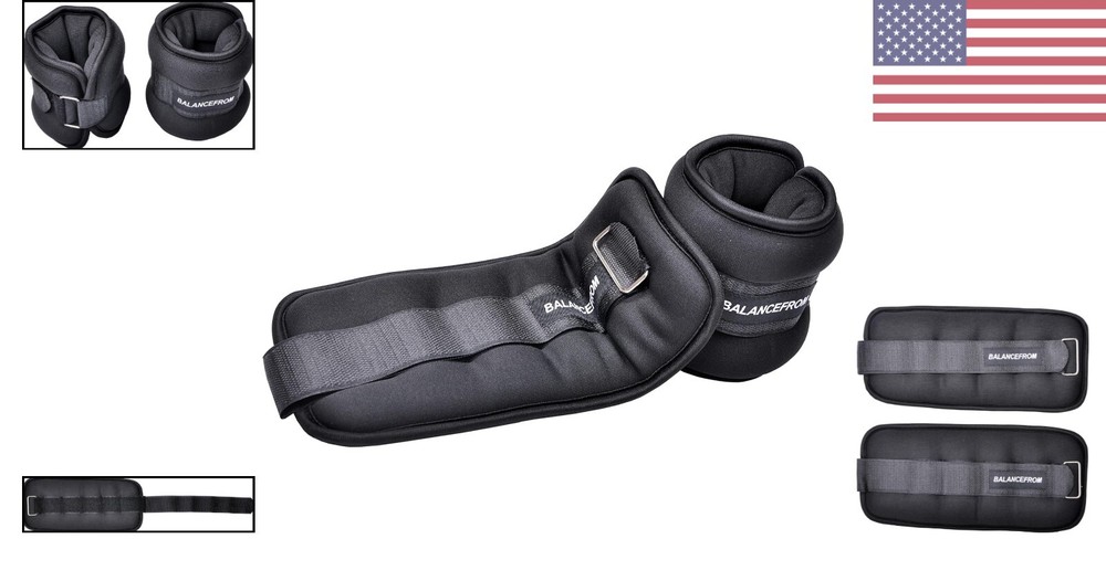 Multi-Functional Adjustable Soft Ankle Wrist Arm Leg Weights - 8lbs per pair