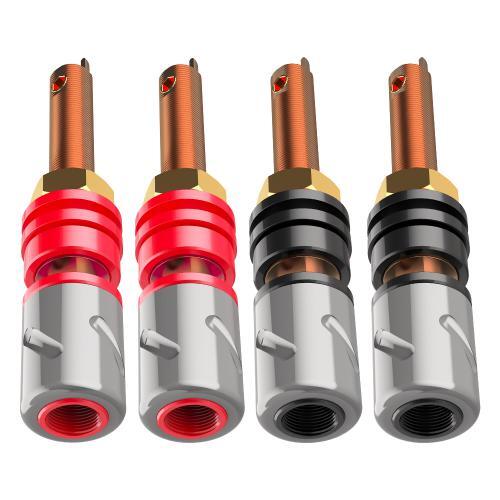 HiFi Copper Binding Post Amplifier Banana Plug Terminal Speaker Socket Connector