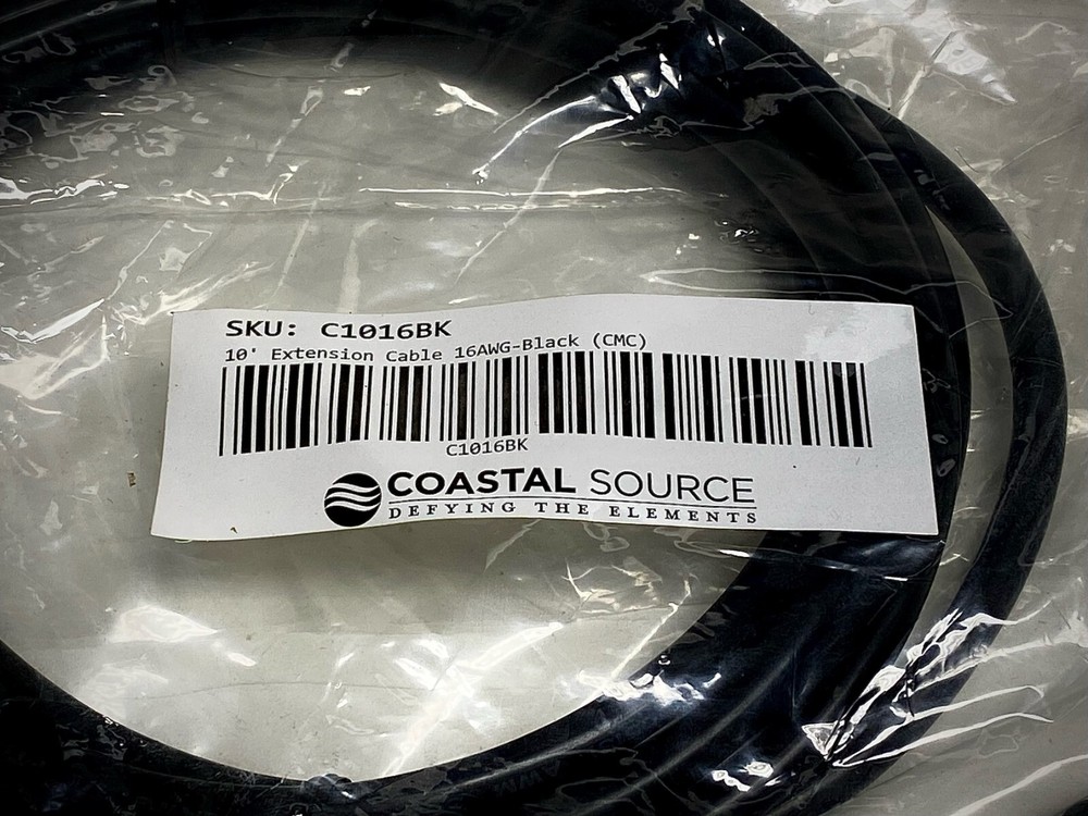Coastal Source Black 16 AWG CMC Extension Cables C1016BK 10"