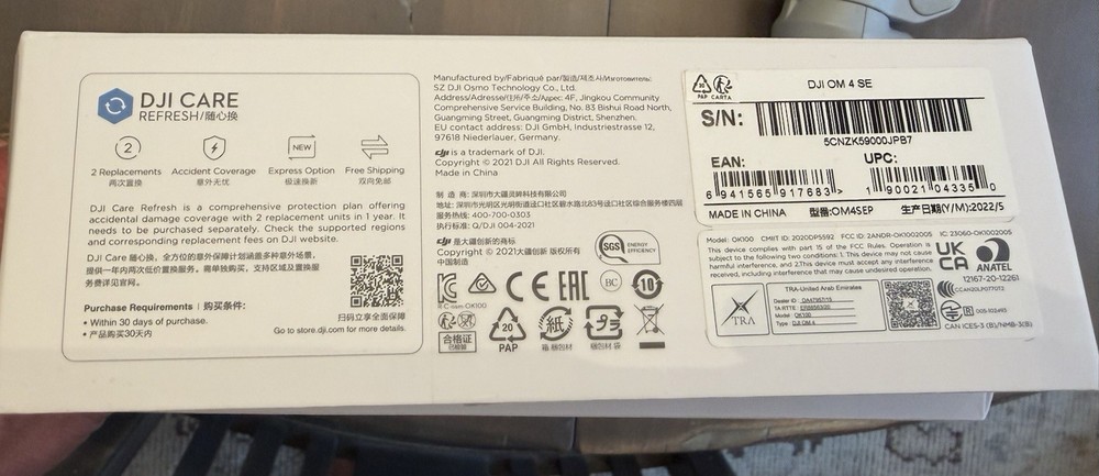 DJI OM 4SE Gray Foldable Smartphone Stabilizer