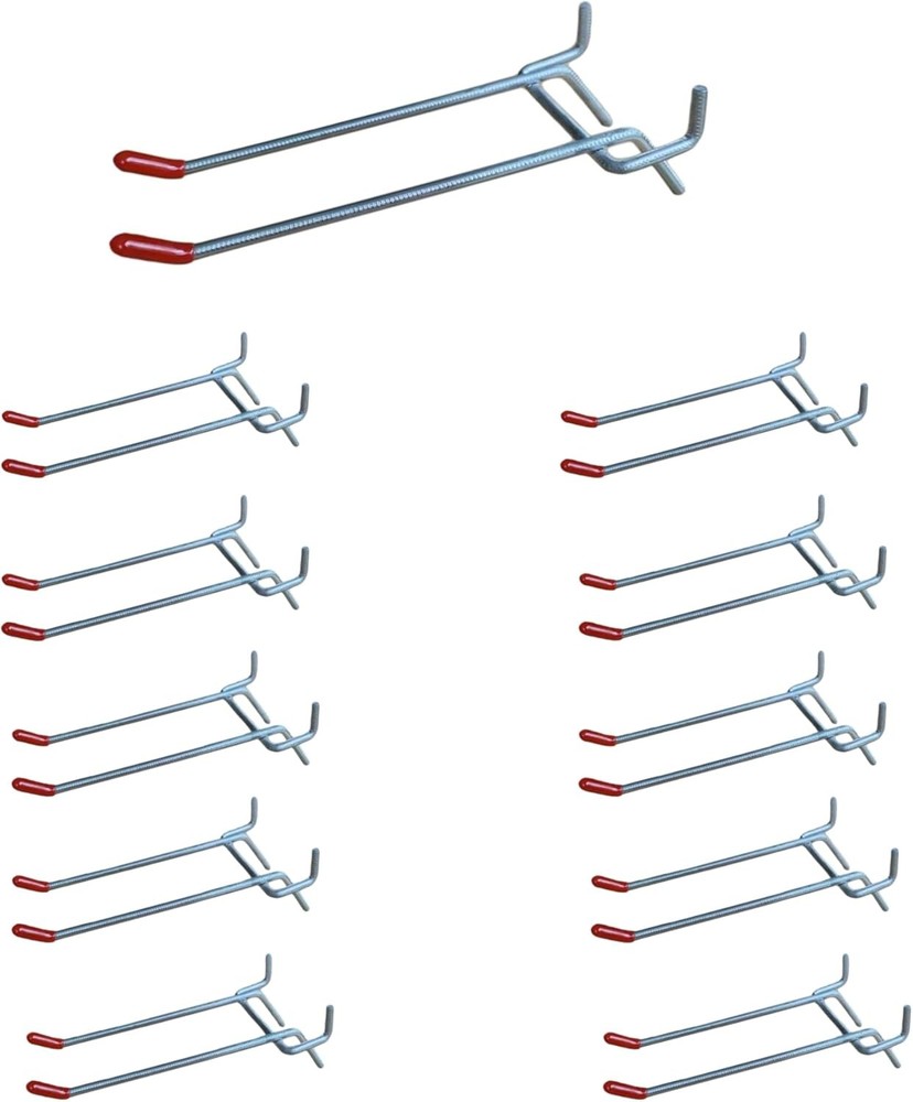 Pegboard Hooks 10-Pack Metal - Peg Board Hooks for Hanging Tools, Peg Board Orga