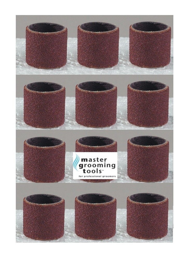 24 MEDIUM SANDING BANDS GRINDING For MASTER GROOMING TOOLS Nail Grinders Sleeve