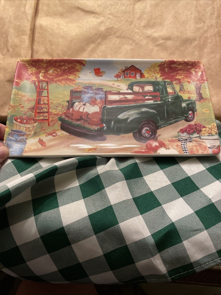 PLATTER HARVEST SPICE   12” X 7” X 2” Ceramic Glossy