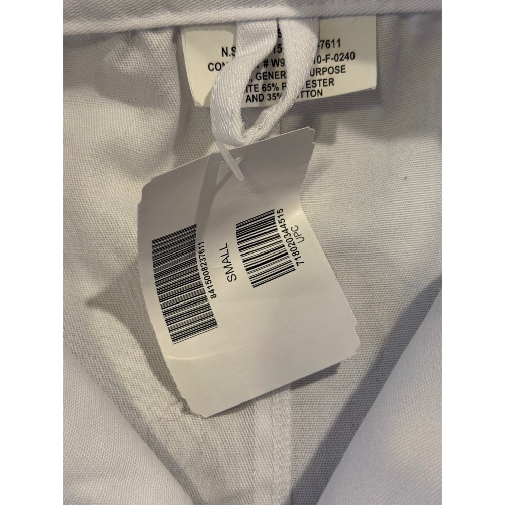 US Army Strong White Lab Coat Smock Small General Purpose Polyester Cotton *