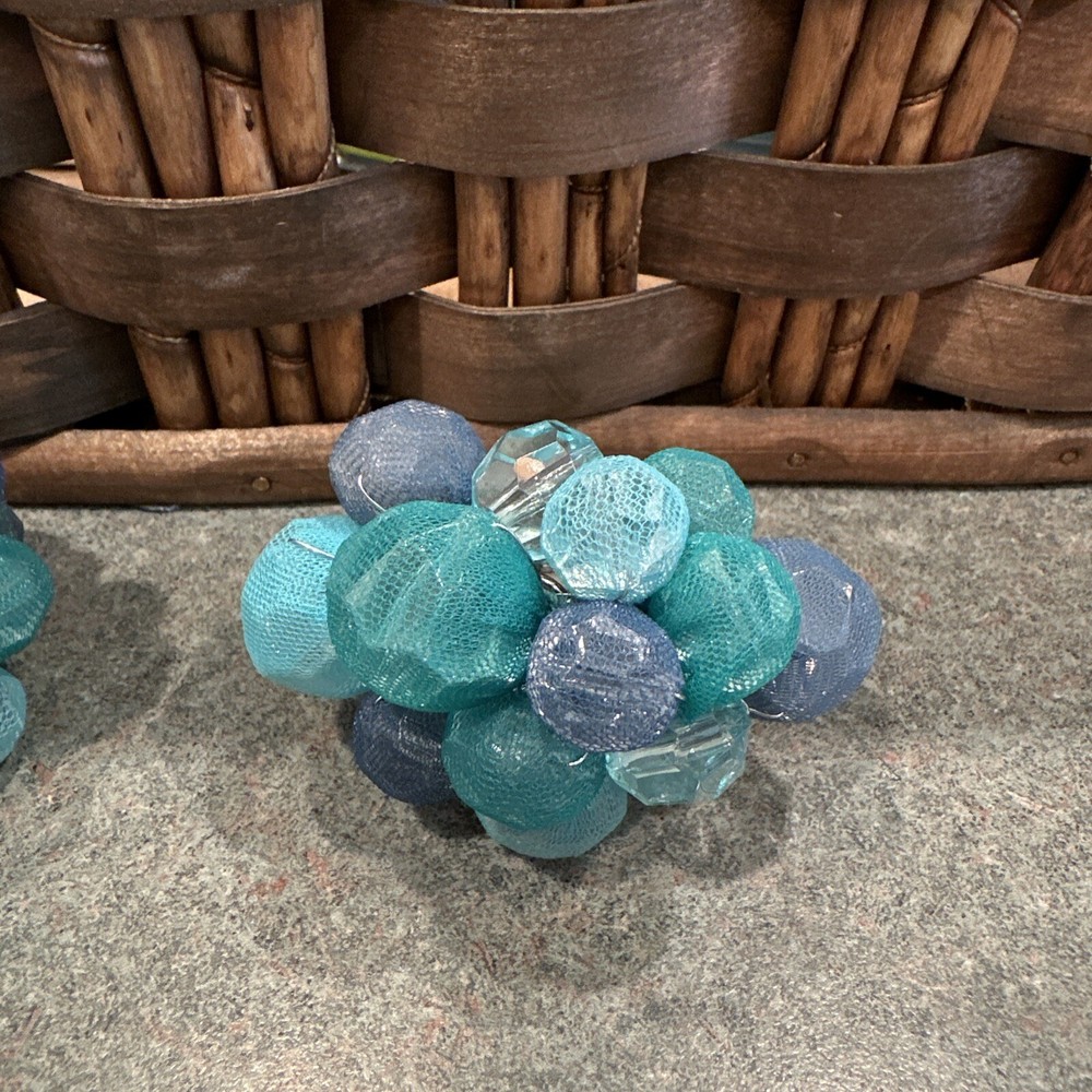 8 2” Blue And Green Rings with Clips