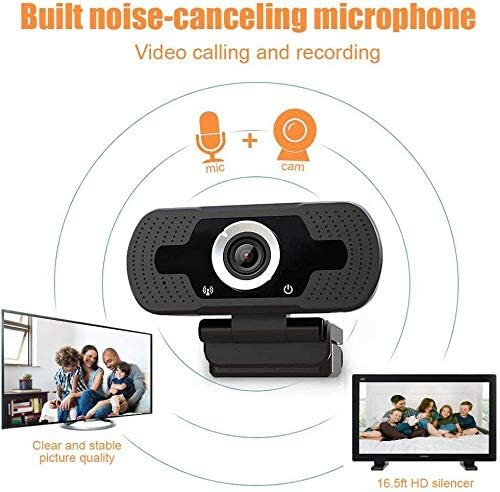 1080P Webcam, NP HD PC Webcam USB Mini Computer Camera Built-in Microphone - USB