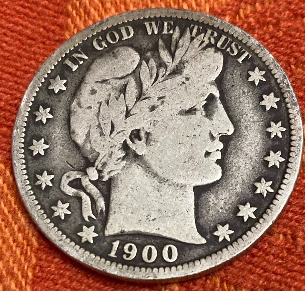1900-O Barber Half Dollar About Fine