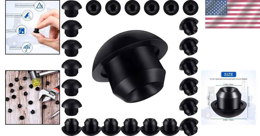 Effortless Installation 25-Piece 8mm Hydraulic Jack Bungs - Leak-Proof Design