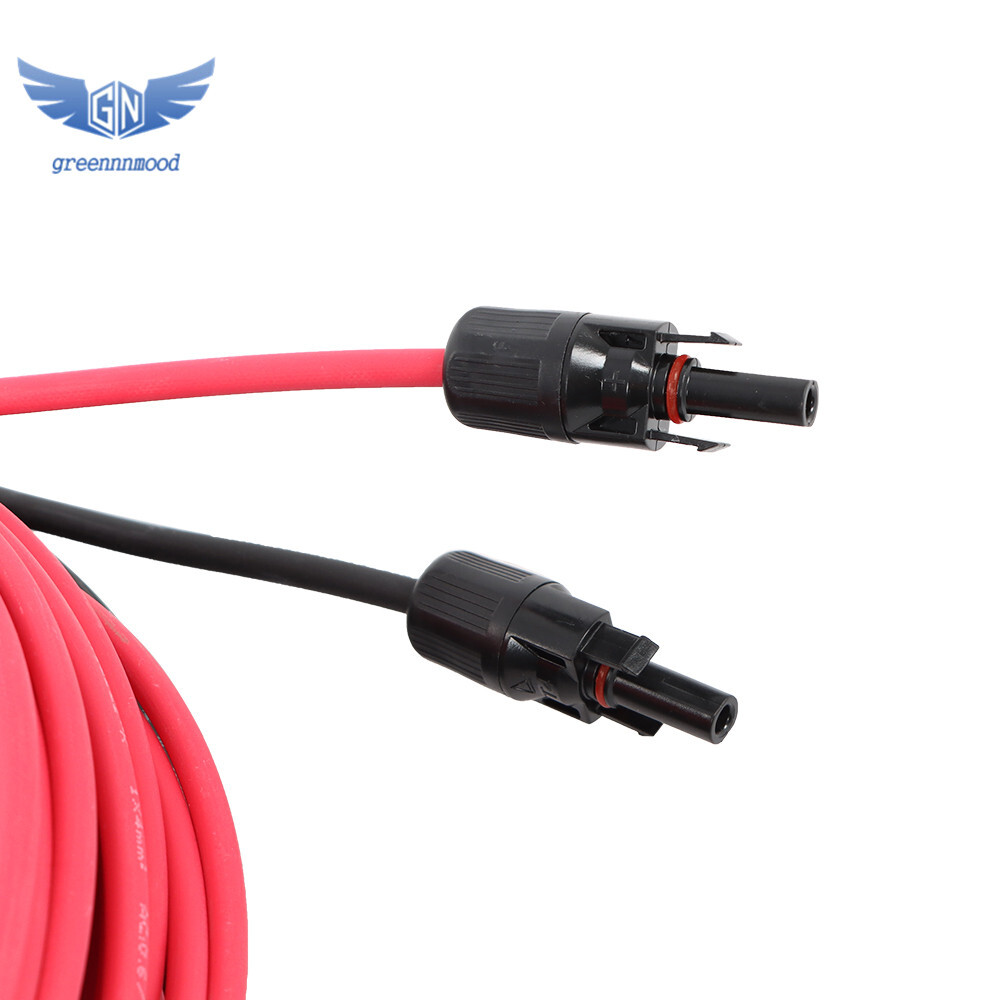 12AWG 4mm² 20M Black+Red Solar Panel Extension Cable Wire+Connector