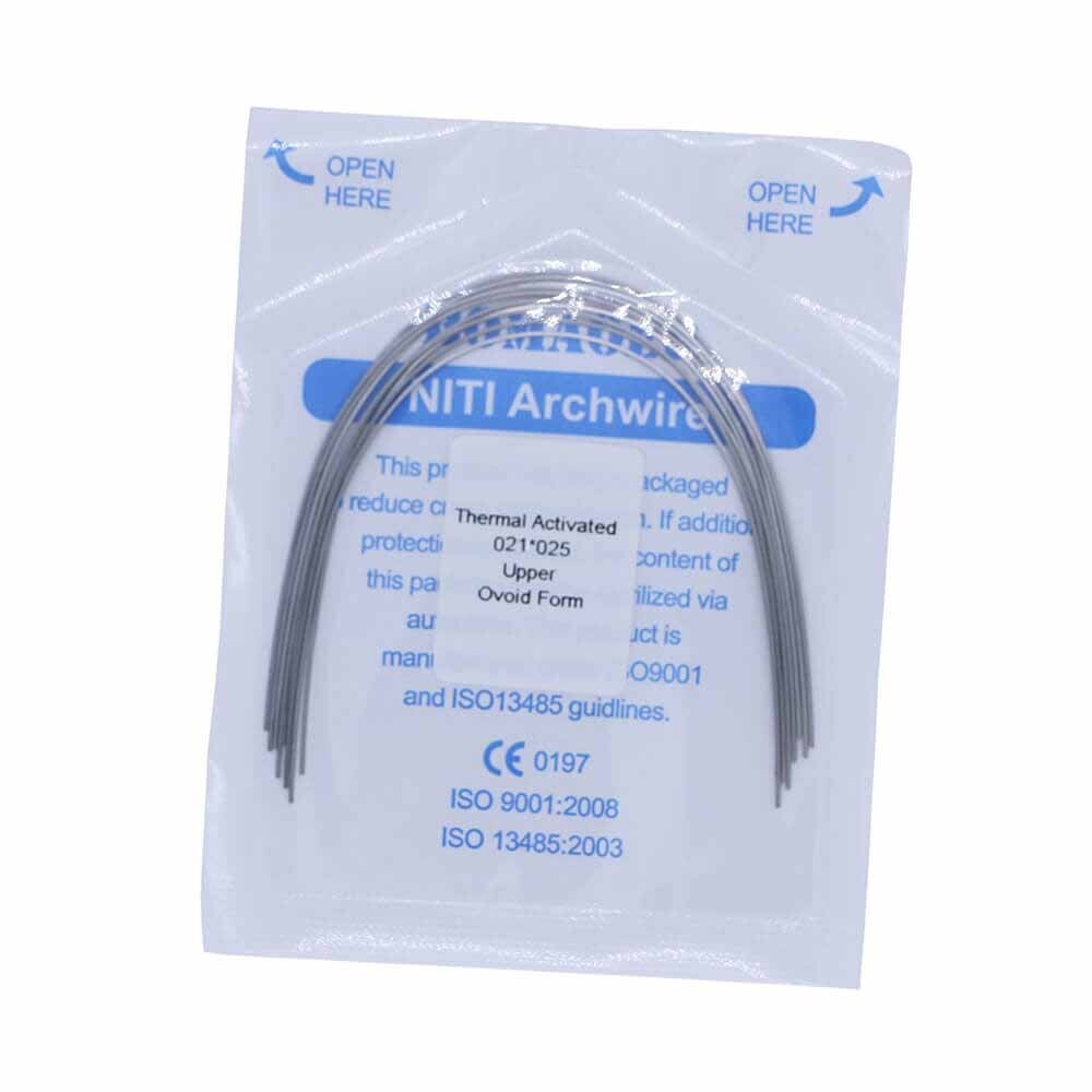 5×Dental Orthodontic Niti Thermal Activated Rectangular Arch Wires 21×25 Upper