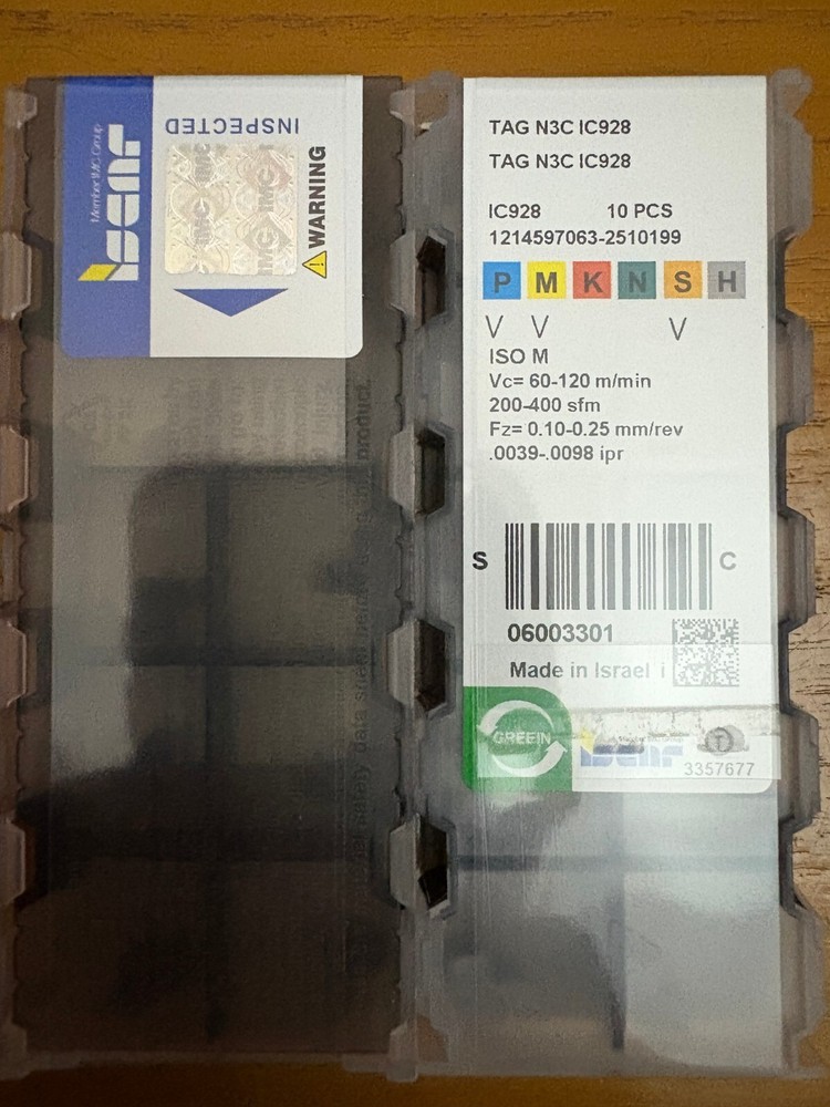 10pcs/Box ISCAR TAG N3C IC928