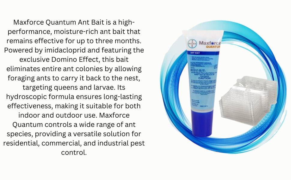 4 Tubes Maxforce Quantum Ant Control Bait w/ 40 Refillable Stations Pharaoh etc