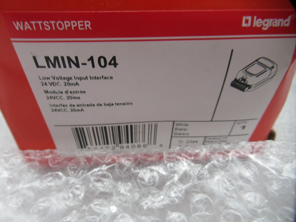LEGRAND WATTSTOPPER LMIN-104 LOW VOLTAGE INPUT INTERFACE WHITE 24VDC 20mA