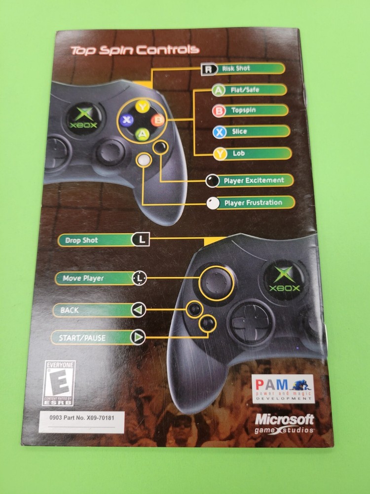 XBOX Manual Only Top Spin
