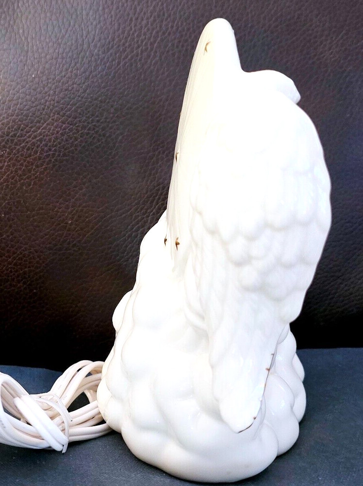 Wonderful Angel with Harp Ceramic Nightlight Tabletop