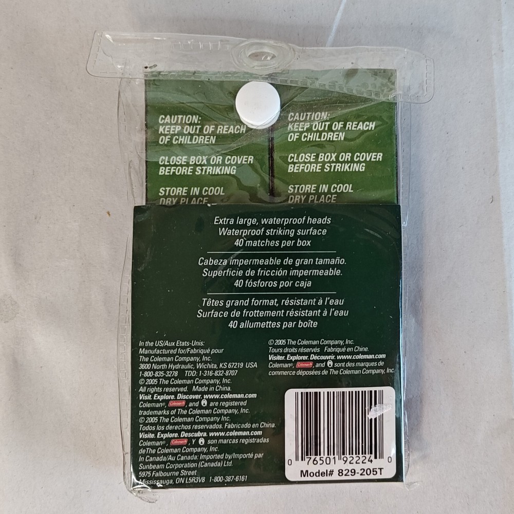 Coleman Waterproof Matches (4 Pack) New Sealed Package