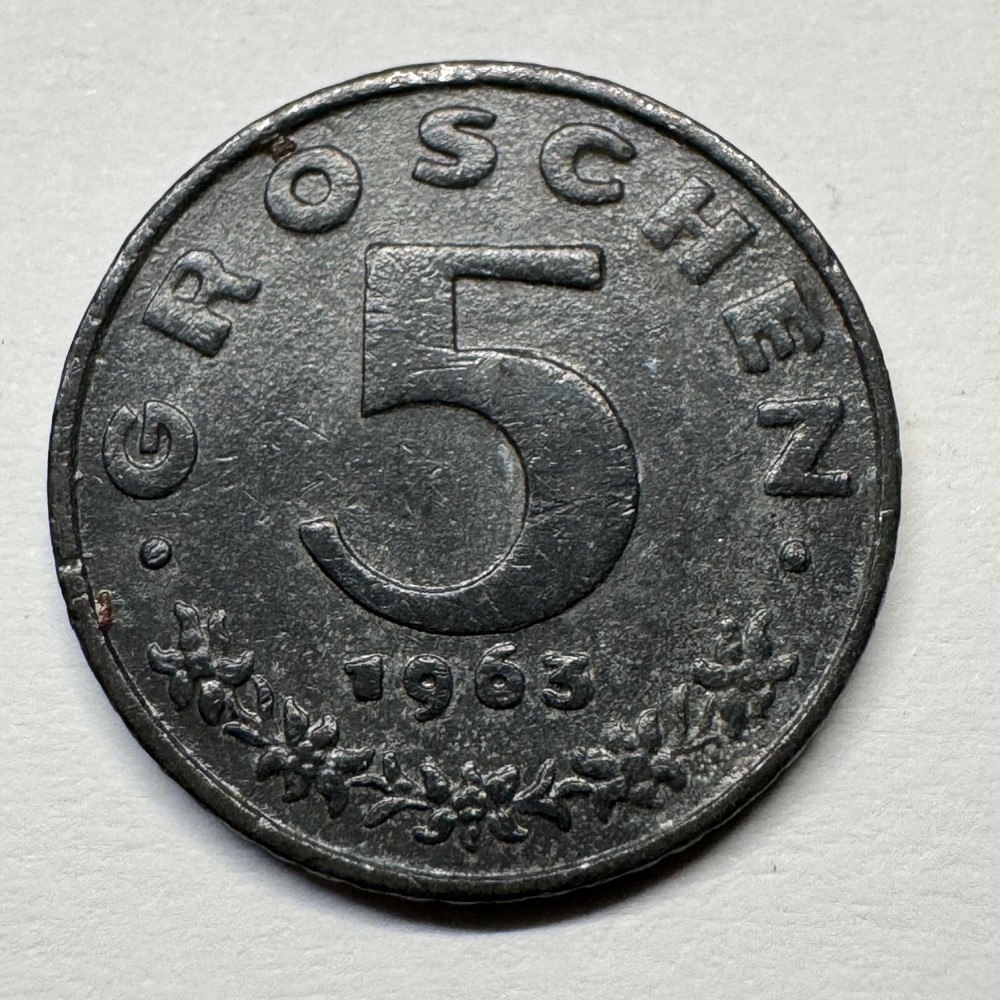 1963 Austria 5 Groschen - Coin #C-021