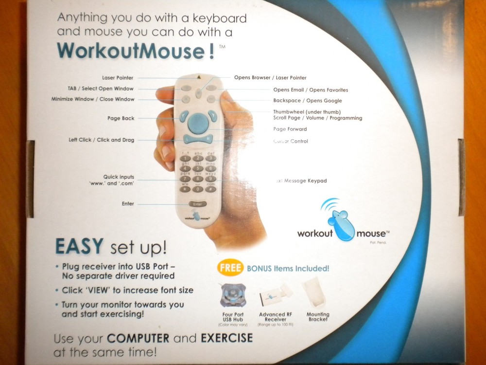 RF Wireless Windows Media Remote Control Mouse Laser Pointer Cordless Presenter