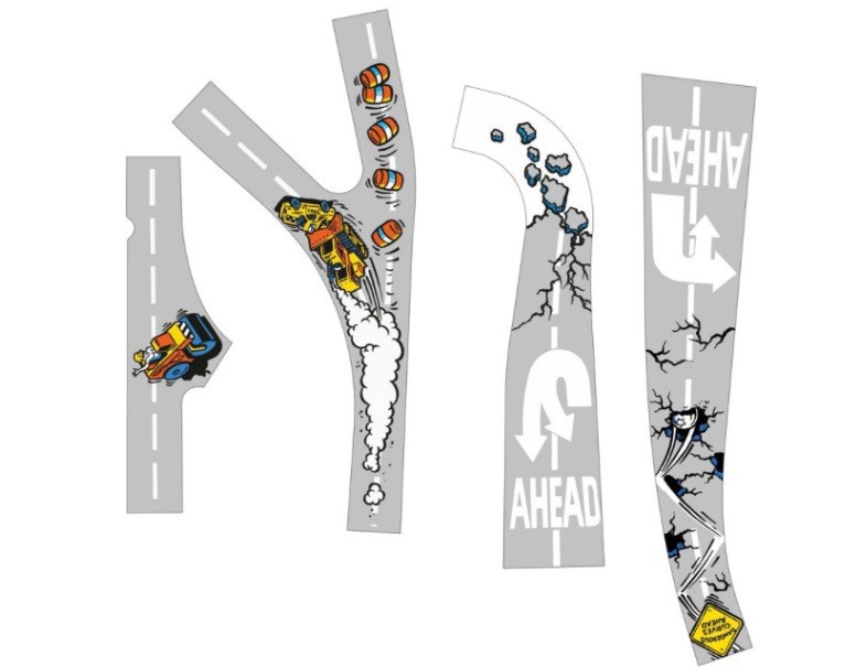 Williams Roadshow Pinball Machine Ramp Decal Set