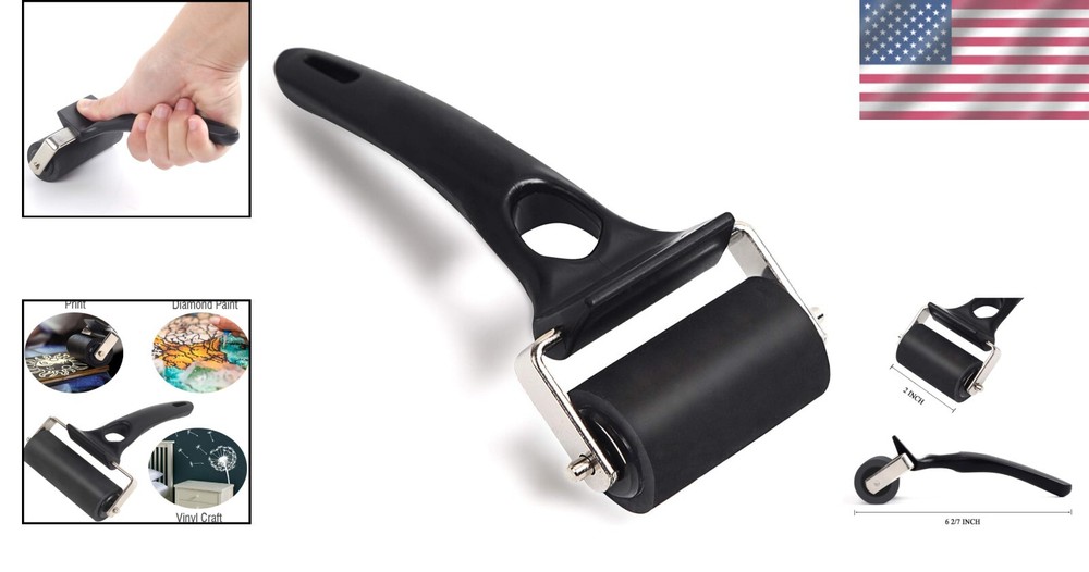 Professional Rubber Roller Brayer - Solid Handle, Easy Cleaning, Premium Quality