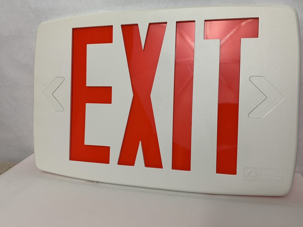 Red Exit Snap In Replacement Plastic Cover for Lithonia Quantum Series Signs