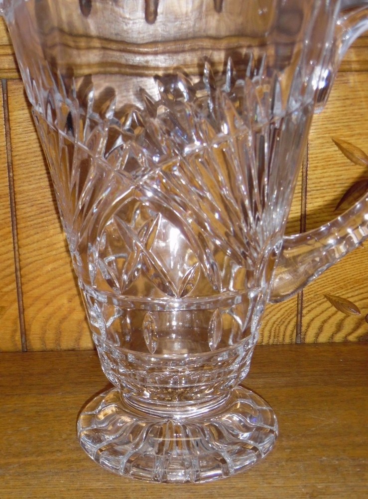 Quality Crystal Pitcher - Maker Unknown - 9 1/2"