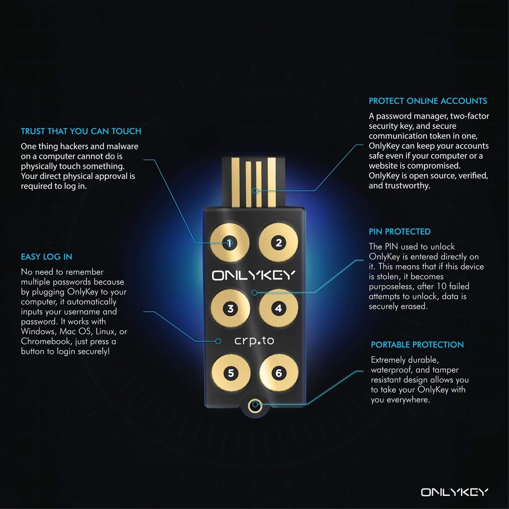 FIDO2 Security Key & Password Manager | Universal Two-Factor Authentication