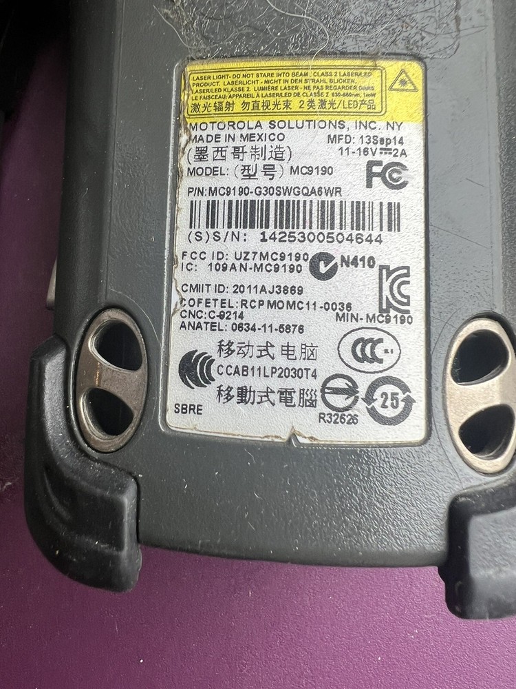 Motorola MC9190 Wireless Barcode Scanner