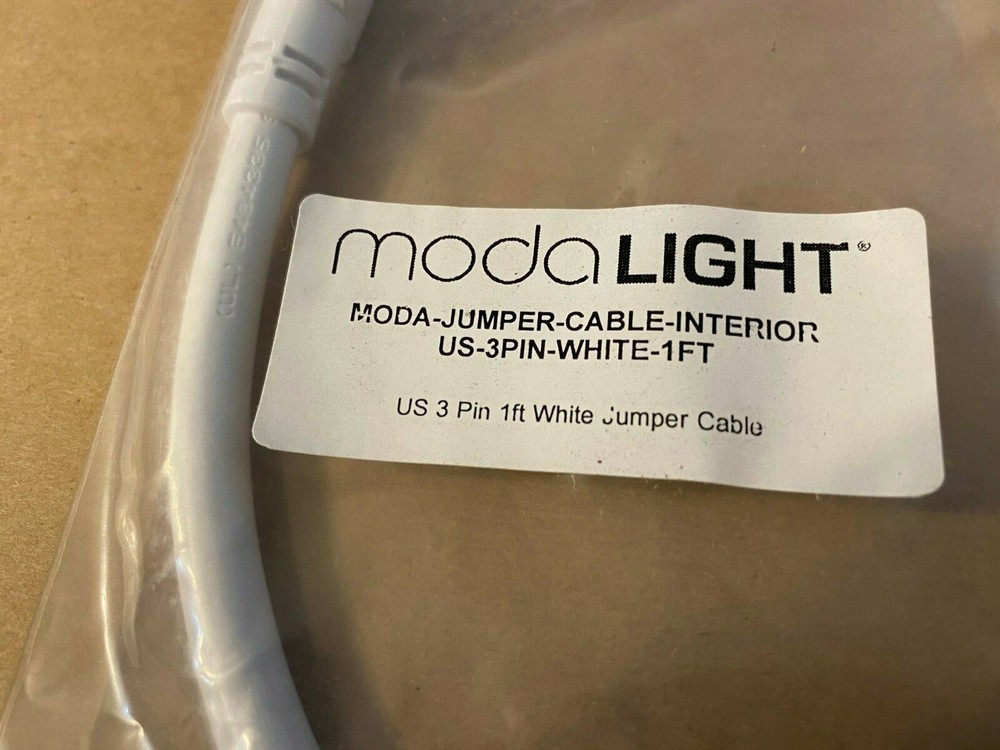 ModaLight Moda-Jumper Cable Interrior US-3PIN-WHITE-1FT