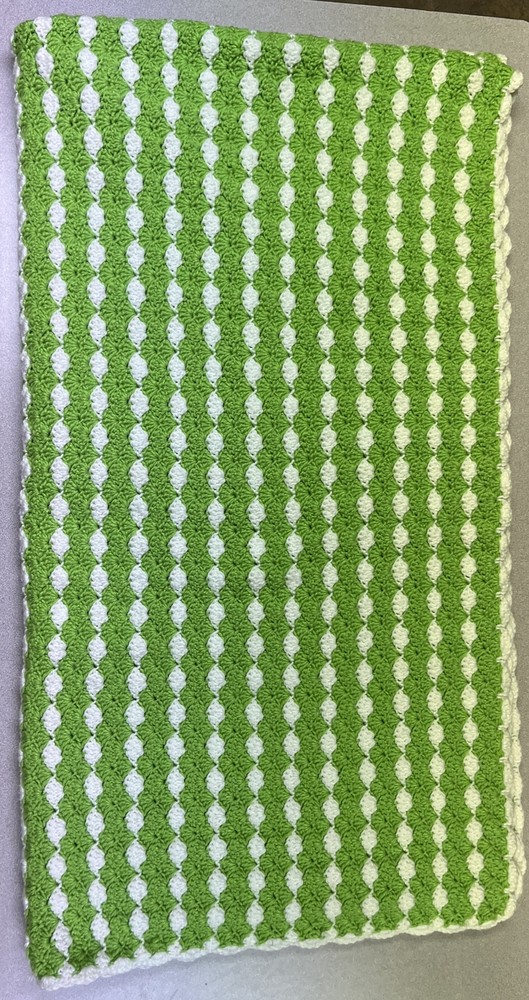 Crochet Afghan Throw Blanket Sofa Couch Handmade 49” x 84” READ