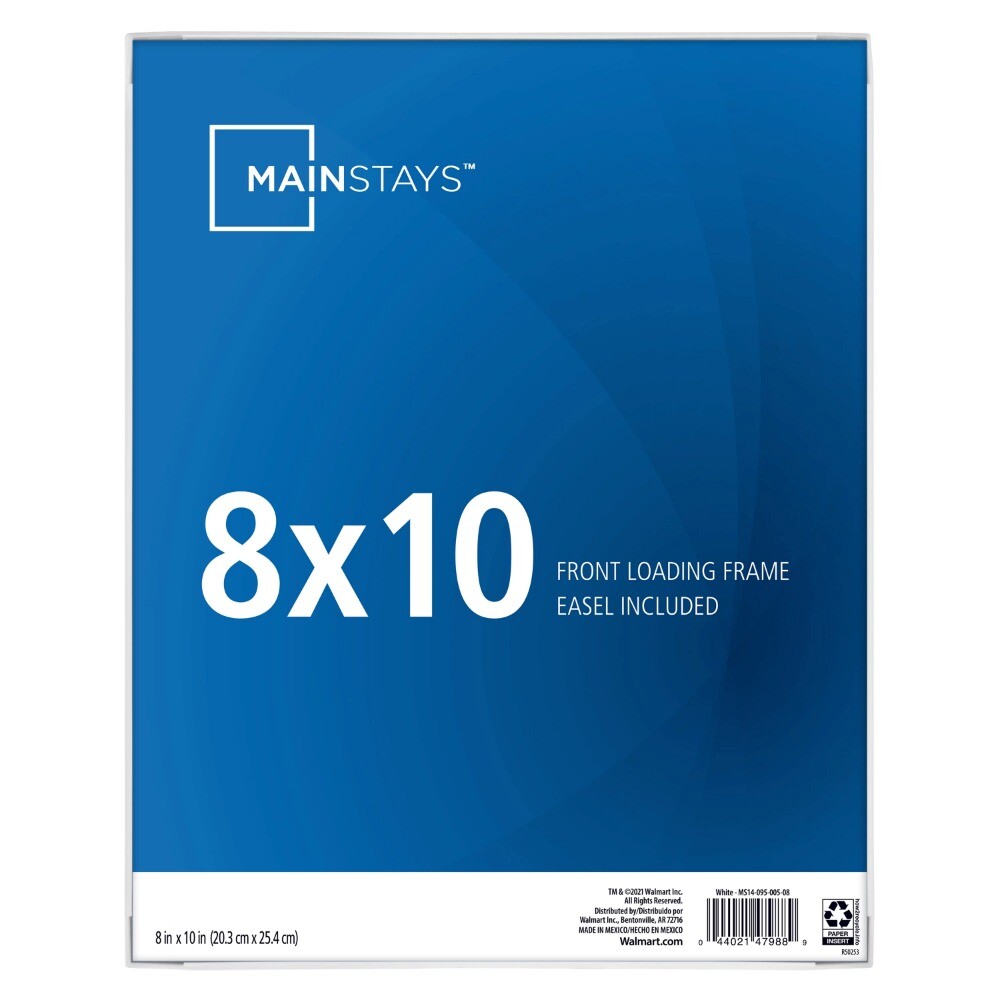 New Mainstays 8x10 Black Format Front Loading Picture Frame Set of 12