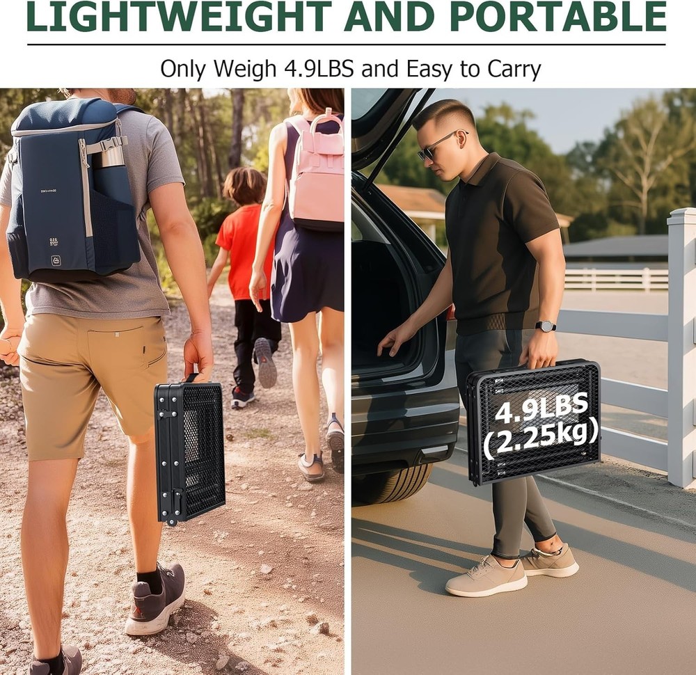 Lightweight Folding Camping Grill Table with Height Adjustment Black