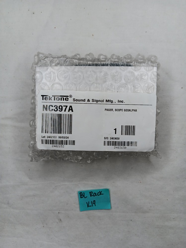 TekTone NC397A Scope 2-Line Display Alphanumeric Pager