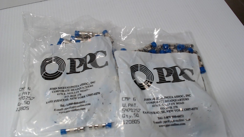RG-6 COMPRESSION CONNECTOR PPC QTY OF 100