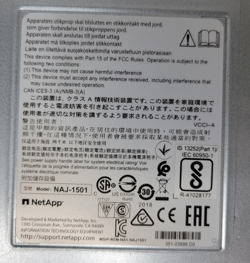 NetApp NAJ-1501 Server Storage Array 2x IOM12 Blades #4