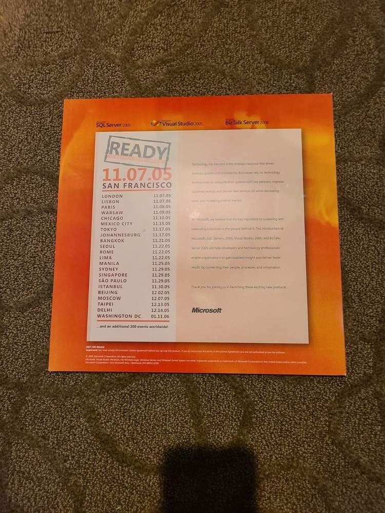 Microsoft Visual Studio Professional 2005 SQL Server Standard 2005 Ready Launch