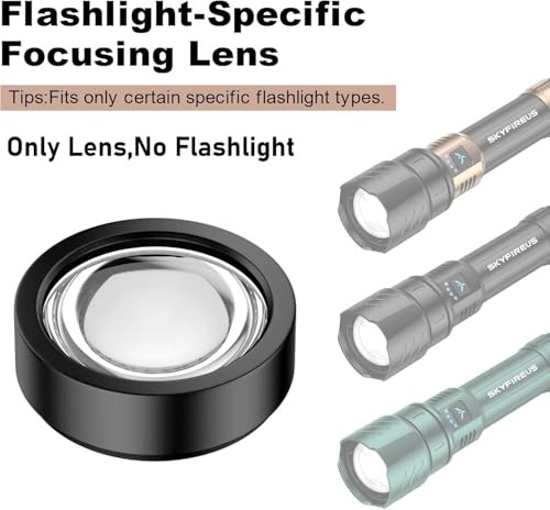 SKYFIRE Rechargeable Flashlight Lens for Flashlight-Lens