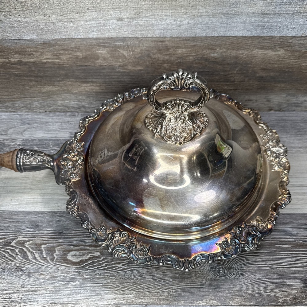 Wallace Baroque #295 Silverplate Chafing Dish Bowl & Dome Replacement Engraved