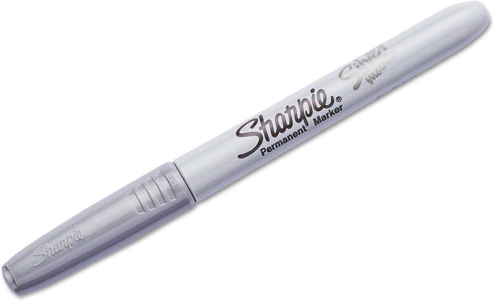 Sharpie 39109PP Metallic Permanent Markers Fine Point Silver 4 Count