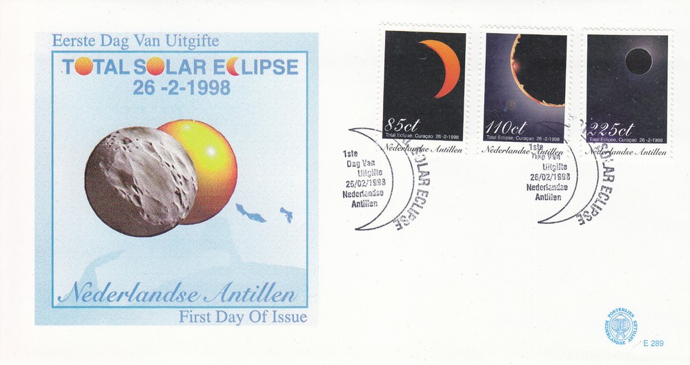 Netherlands - Dutch Antilles FDC Issue 1998 (289) Solar Eclipse -