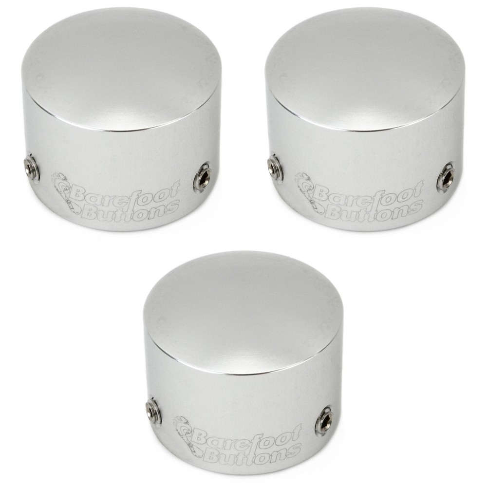 Barefoot Buttons V1 Tallboy Footswitch Cap - Silver (3-pack)
