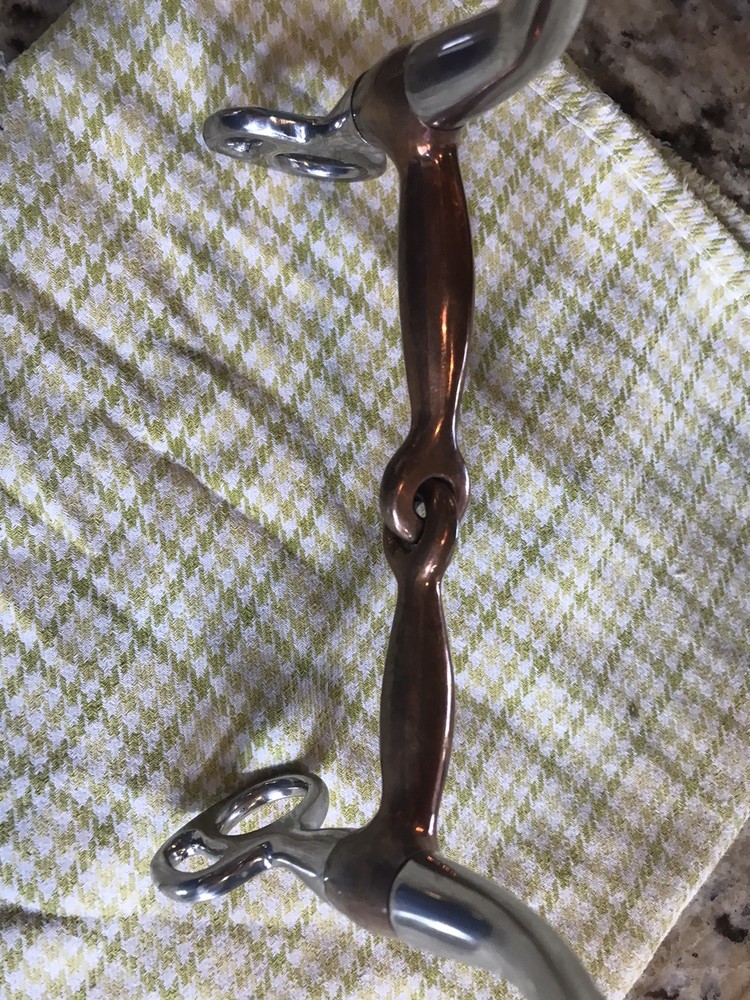 Copper Mouth " Tom Thumb Snaffle Training Bit 7inch long Shanks