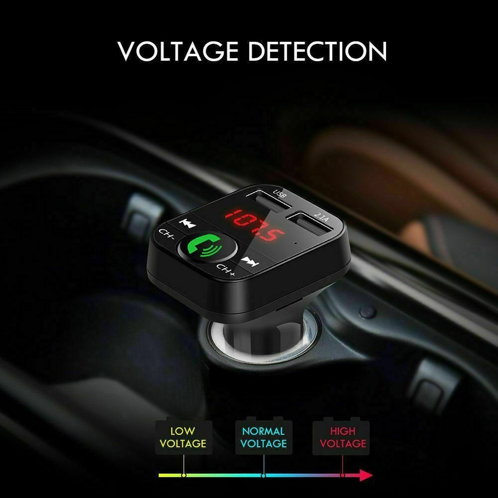 Wireless Car MP3 Player FM Transmitter 2 USB Charging Handsfree