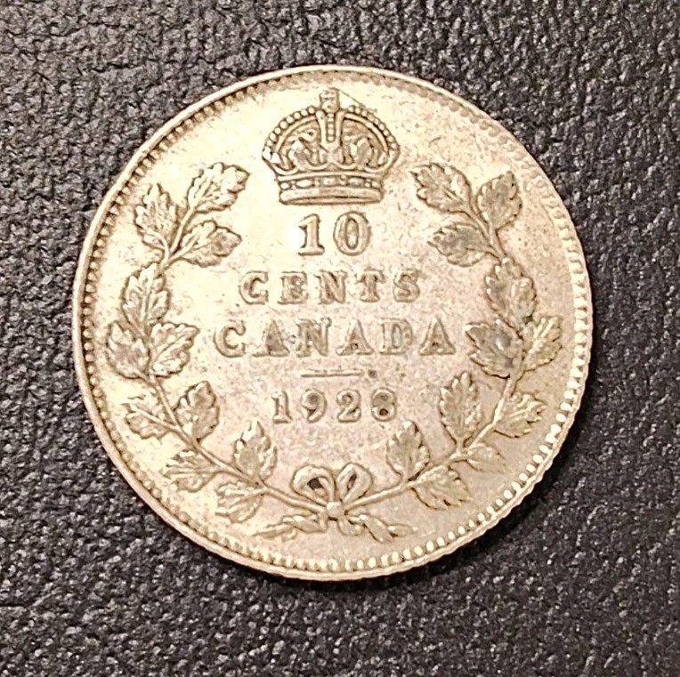 1928 🇨🇦 Canada 10 cents 80% silver