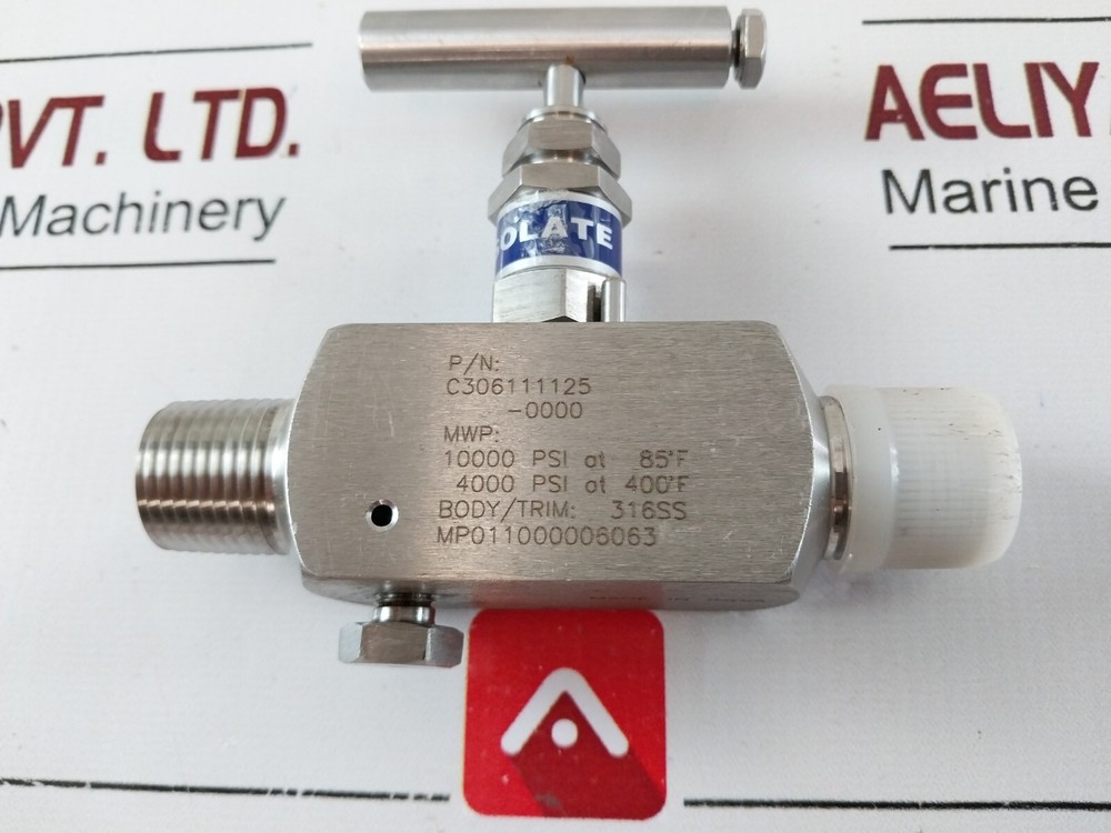 Rosemount c306111125-0000 needle valve/transmitter valve