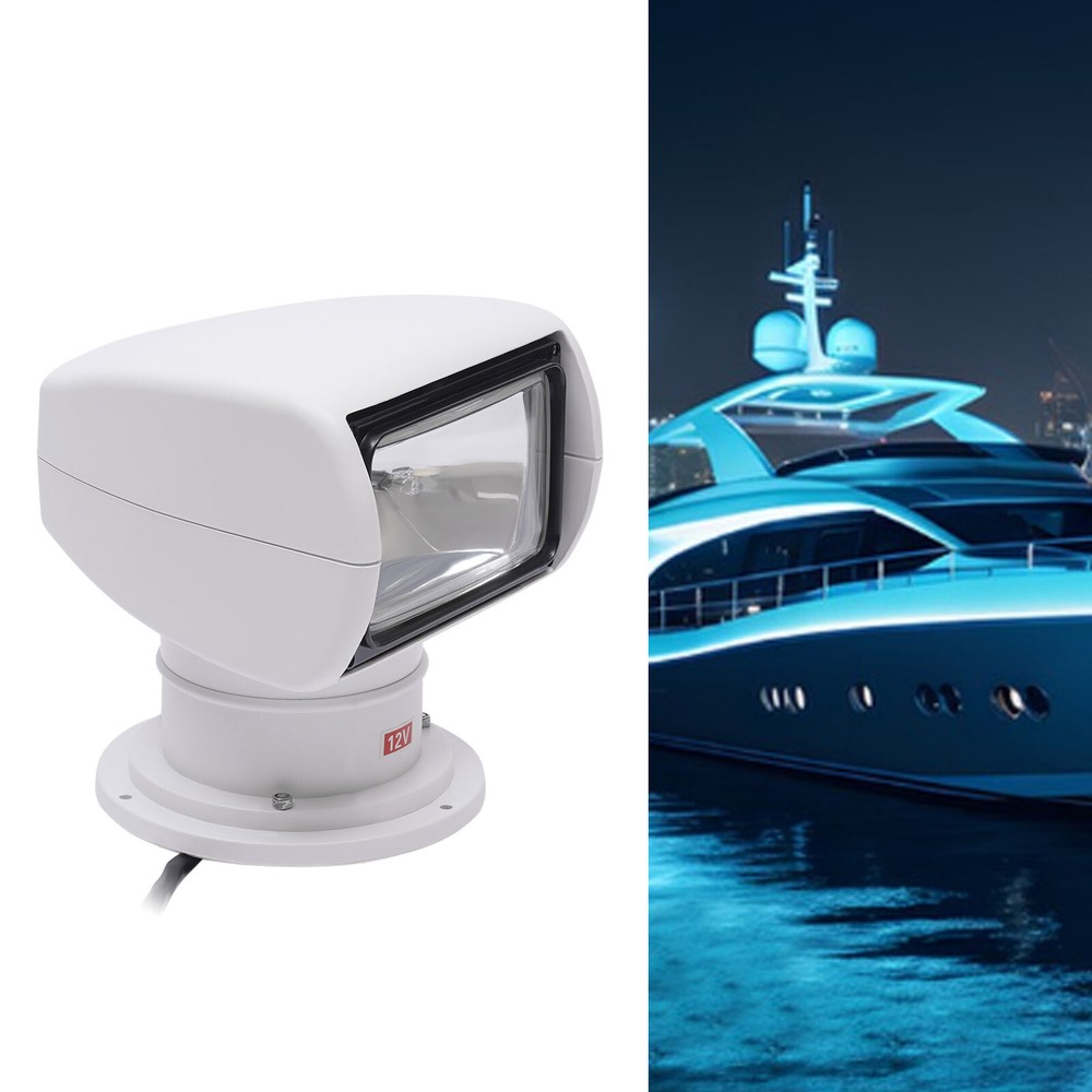 Boat Remote Control Spotlight Marine Remote Searchlight 12V 100W halogen Bulb