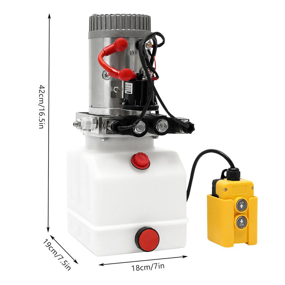 3 Quart 12V Electric Hydraulic Pump Power Unit with Remote Control