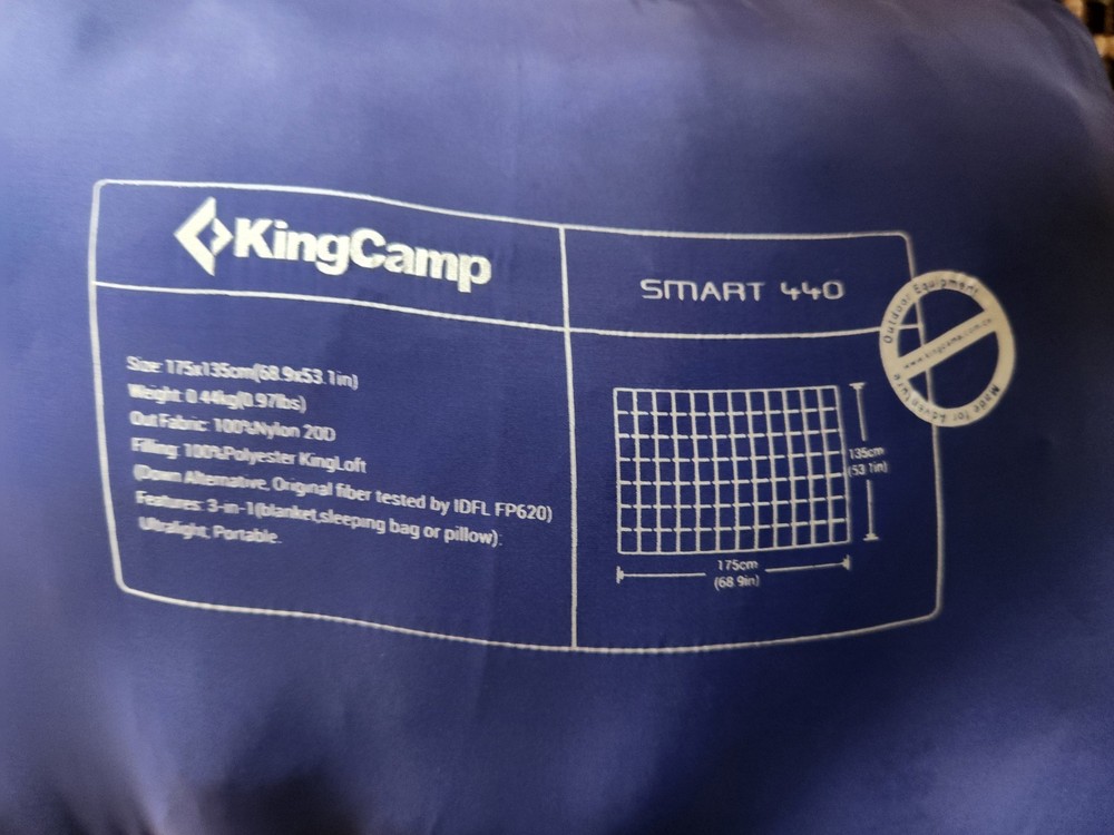 Kingcamp Smart 440 Down Alternative Blanket Lightweight Packable Camping Beach