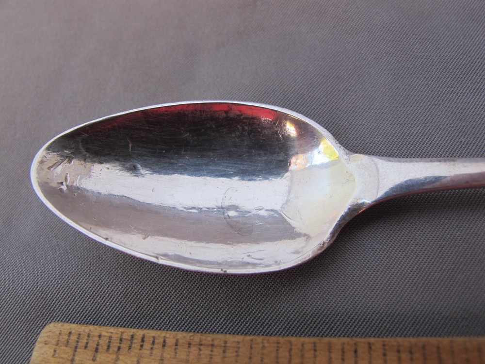 Early SWEDISH Pointed Pattern Silver TEASPOON-Maker MF-Dated 1832